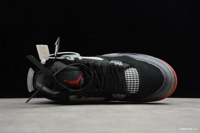 Jordan Retro Off CV9388-001 Bred Air 4 White x 0825